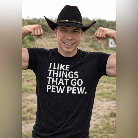 Pew Pew Black Graphic Tee - Picture 4 of 5